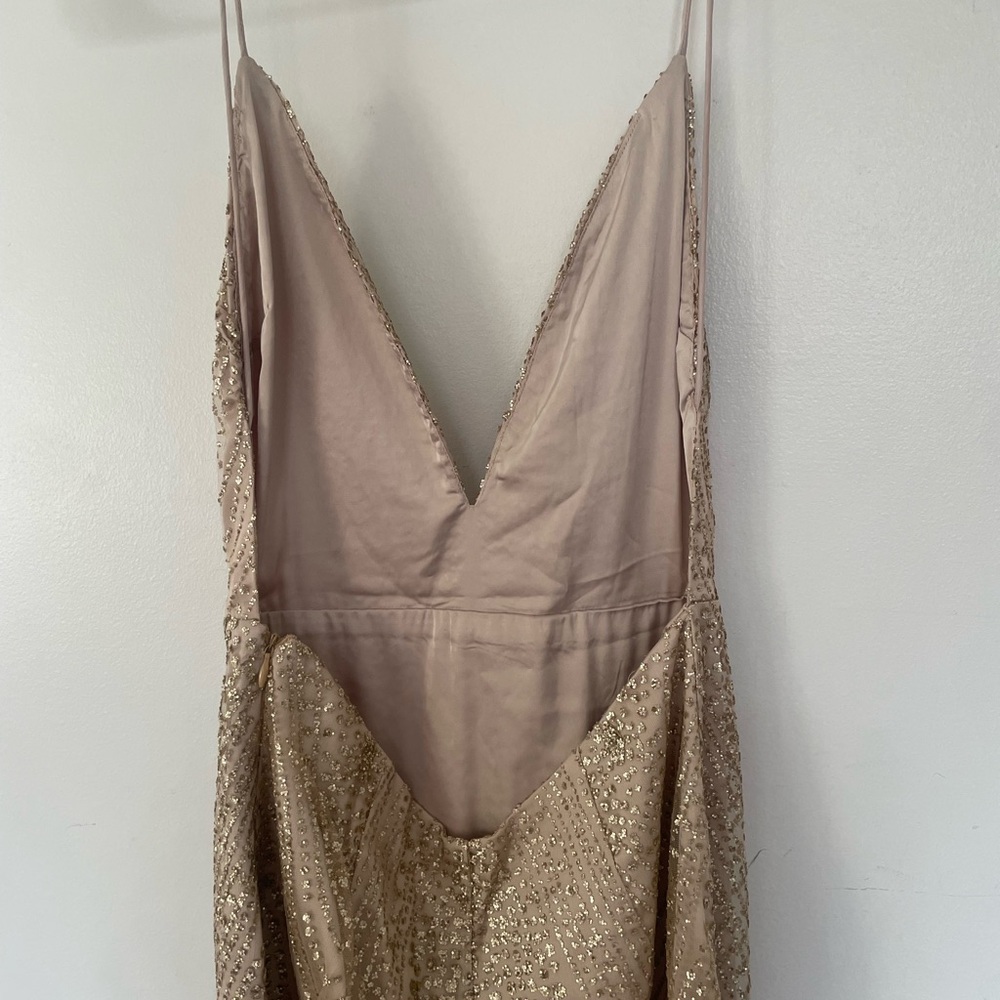 Gold Backless Sequin Maxi Dress - Picture 5 of 5